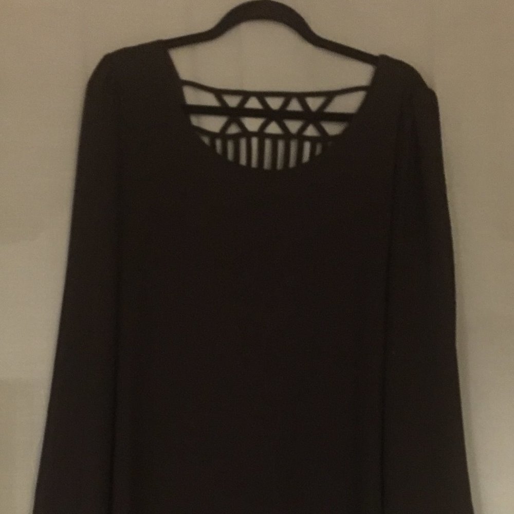 Want and Need Black Chiffon Mini Dress ON SALE